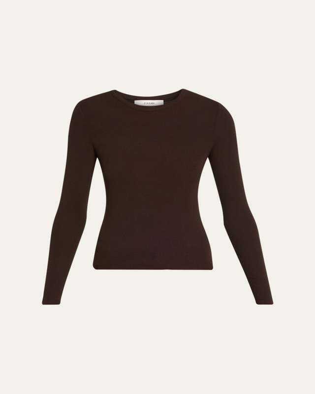 The Long-Sleeve Ribbed Crewneck Top